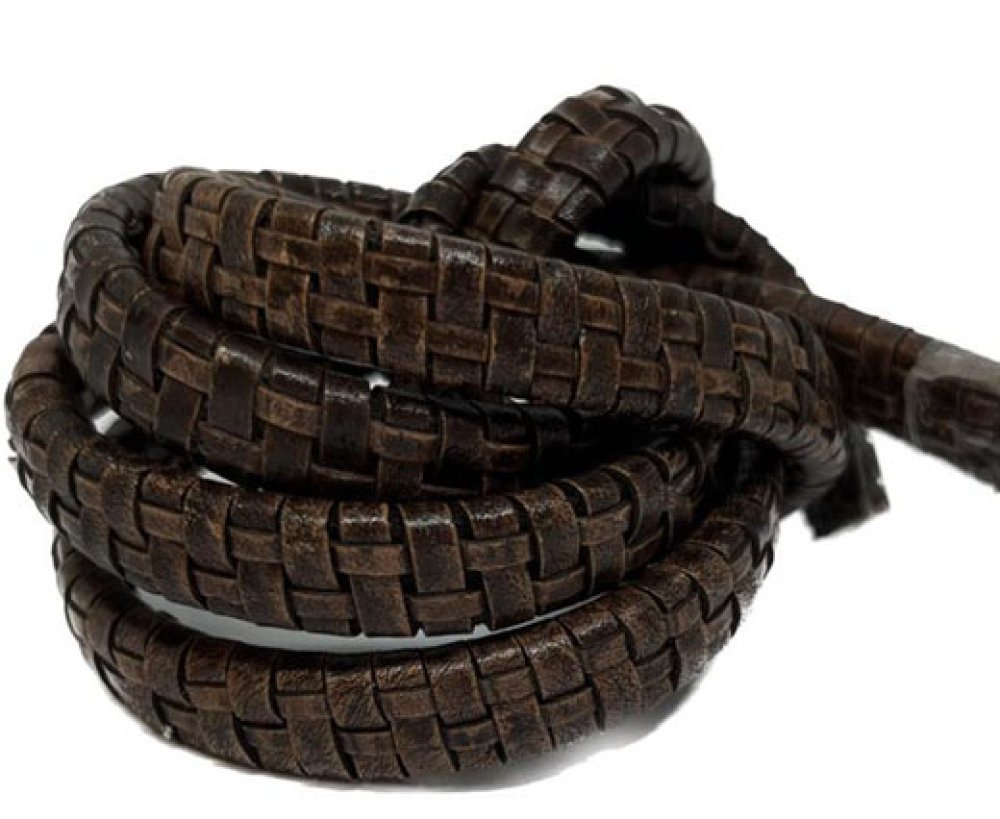 Oval Braided Carpet Style - 15*4.5mm - Dark Brown