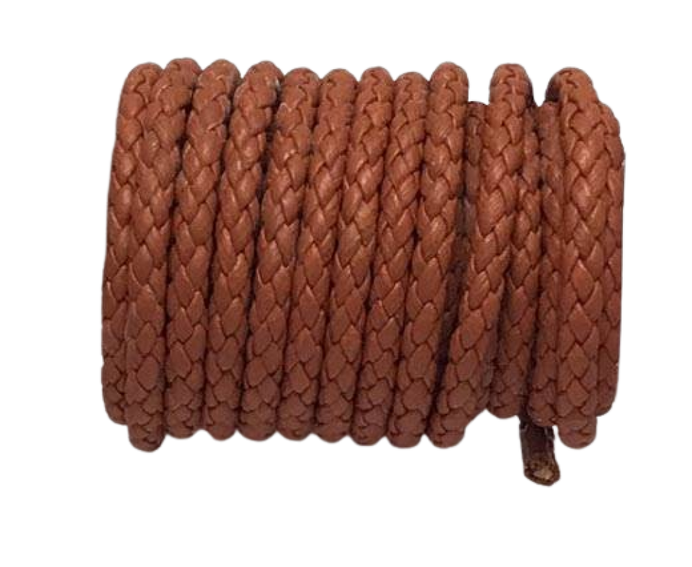 Round Braided Bolo cords - 6mm-orange_