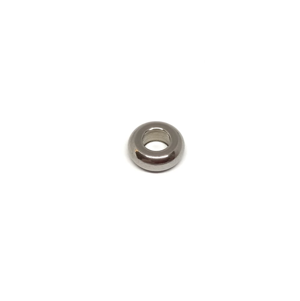 Stainless steel part for round leather: SSP-186 4mm (Steel)