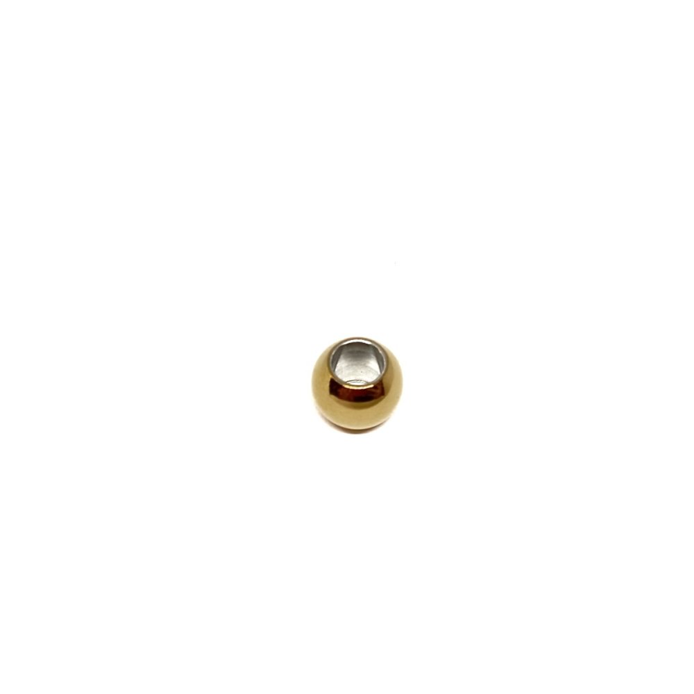 Stainless steel part for round leather: SSP-36 4mm (Gold)
