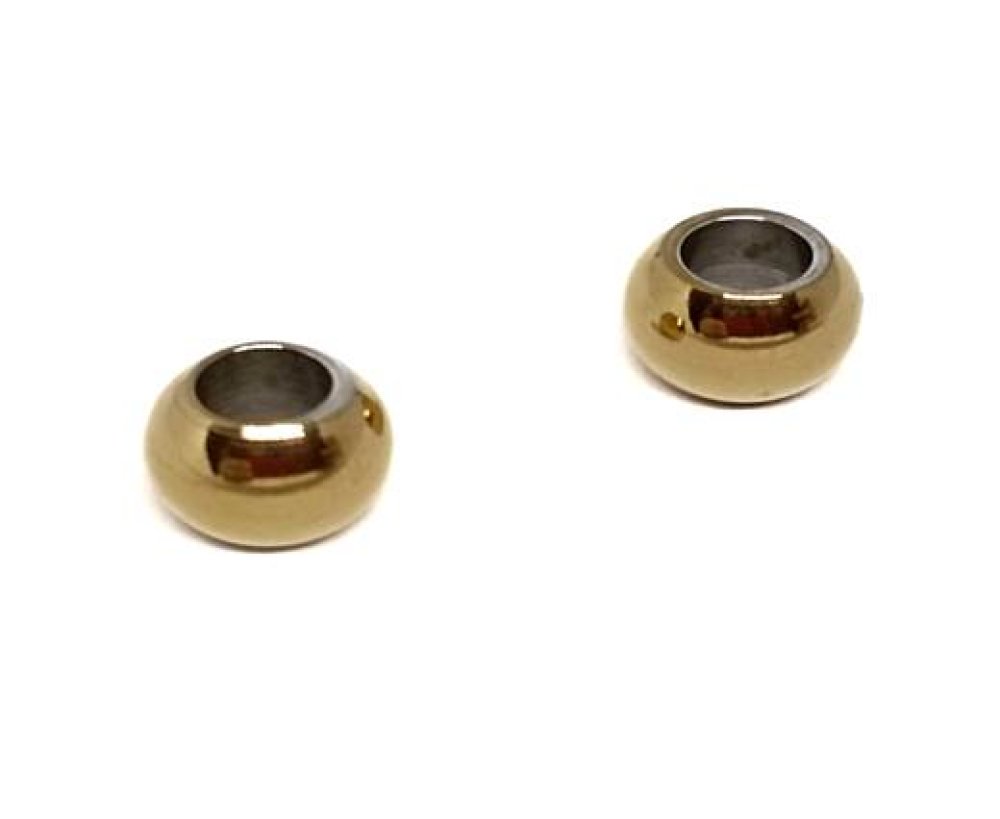 Stainless steel part for round leather: SSP-37 3mm (Gold)