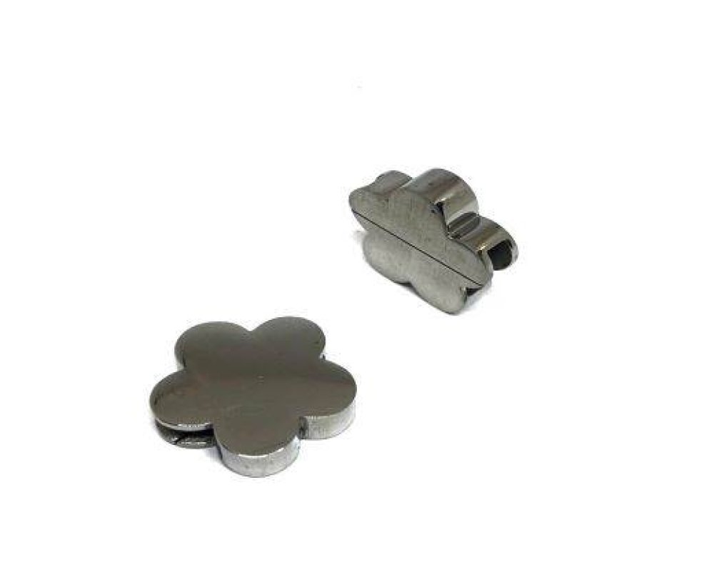 Stainless steel part for Flat leather: SSP-387 10*3mm (Steel)