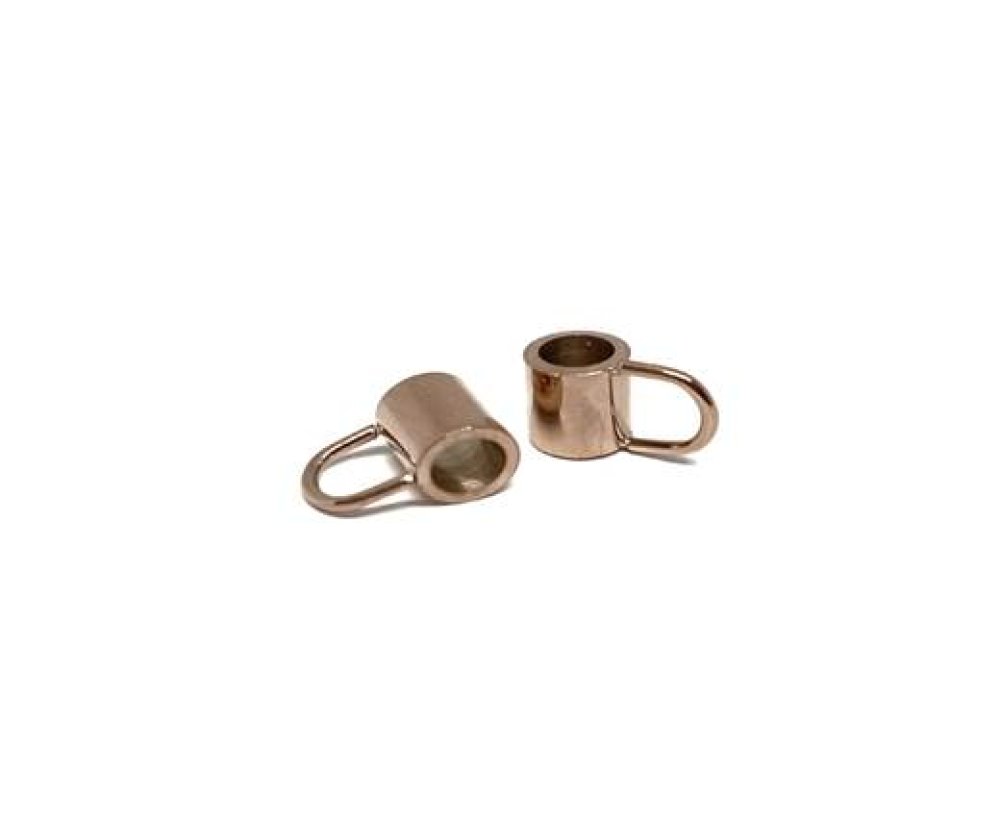 Stainless steel part for round leather: SSP-54 4mm (Rose Gold)