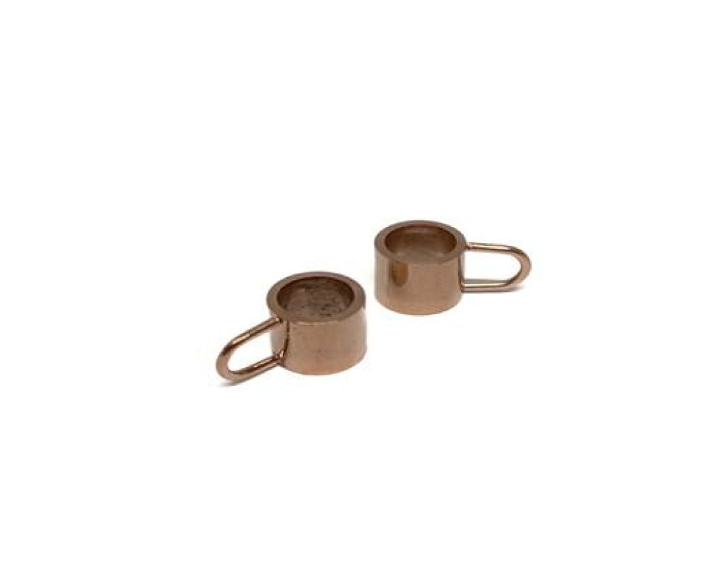 Stainless steel part for leather: SSP-54 6mm (Rose Gold)