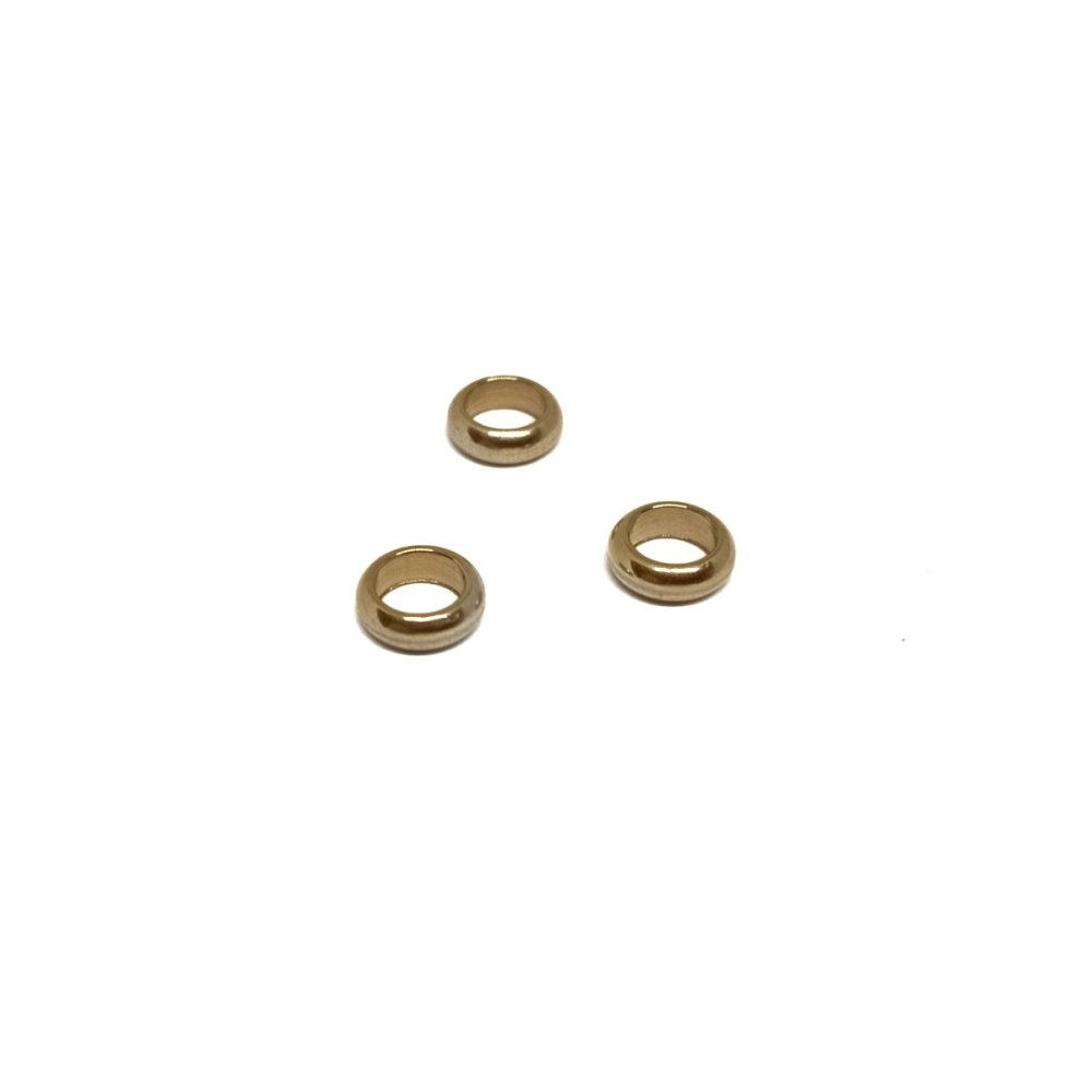 Stainless steel part for round leather: SSP-69 4mm (Gold)