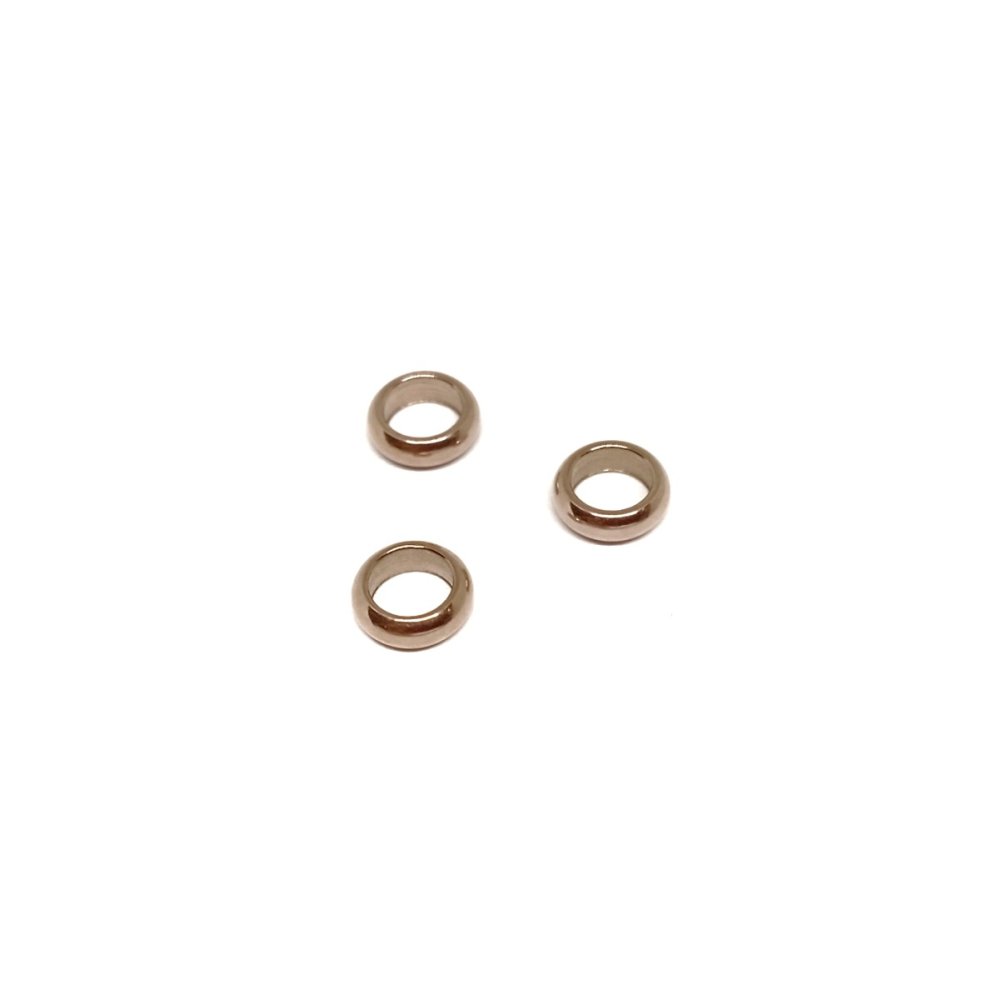 Stainless steel part for round leather: SSP-69 4mm (Rose Gold)