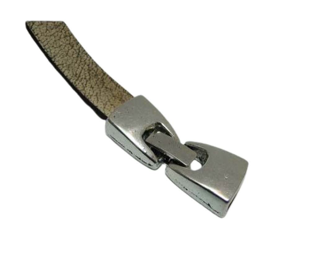 Zamak Snap Lock Clasp: MGL-240 12x3.5mm (Antique silver)
