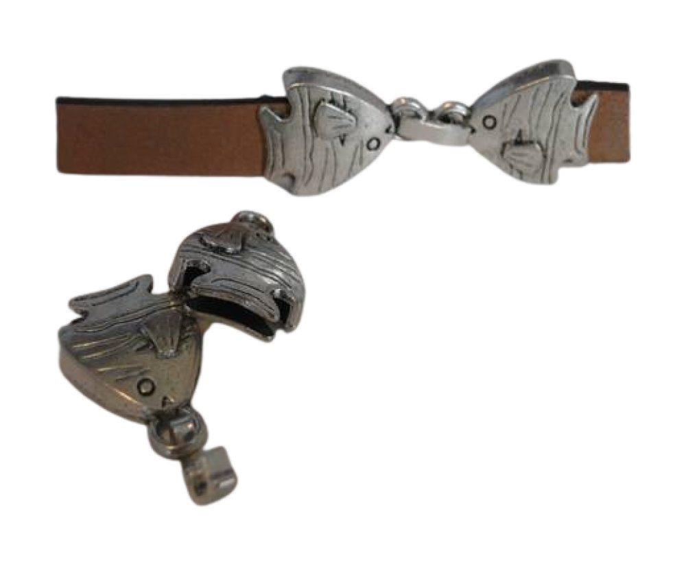 Zamak Snap Lock Clasp MGL134-12x2mm-Antique Silver