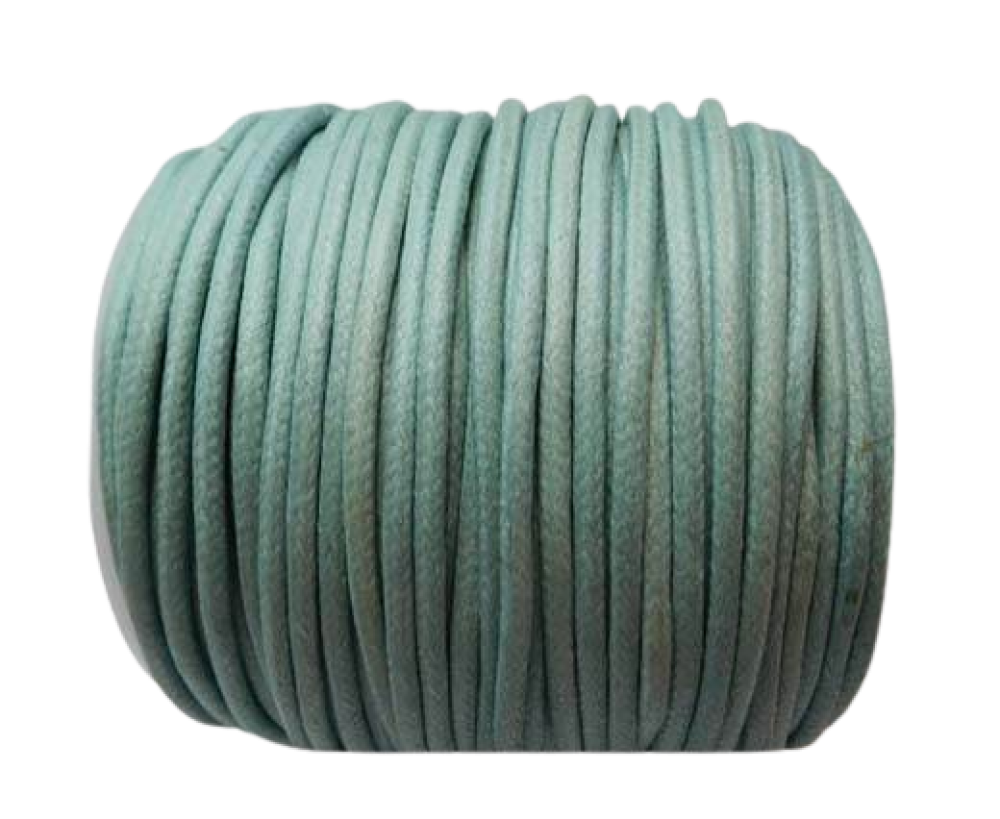 Round Wax Cotton Cords - 3mm - LT Turquoise