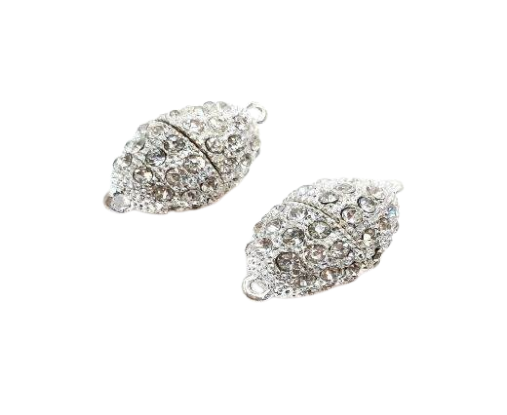 Magnetic Clasps, Zamak, Silver, MG3-18mm