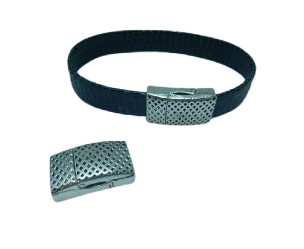 Zamak magnetic clasp: MGL-408 10*2.5mm (Antique Silver)