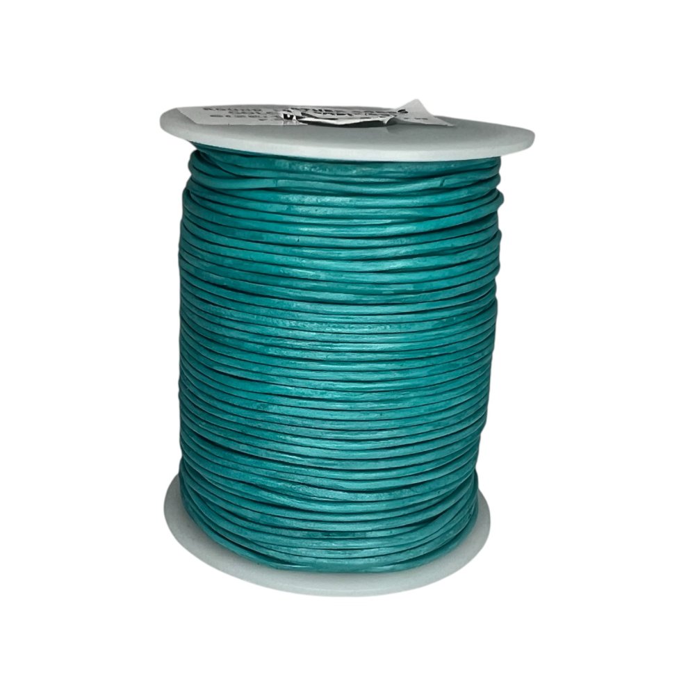 Round Leather Cord - 1mm - Teal