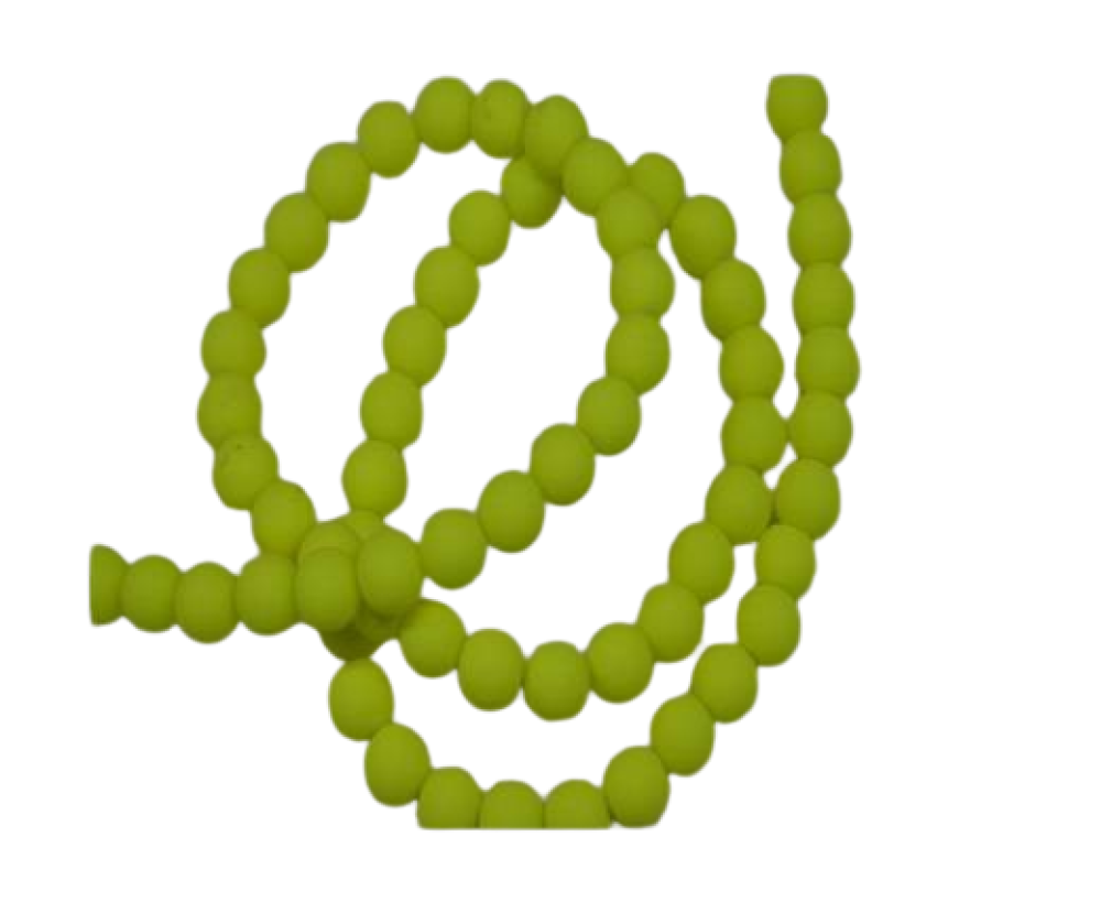 Round Glass beads 8mm - Neon Yellow