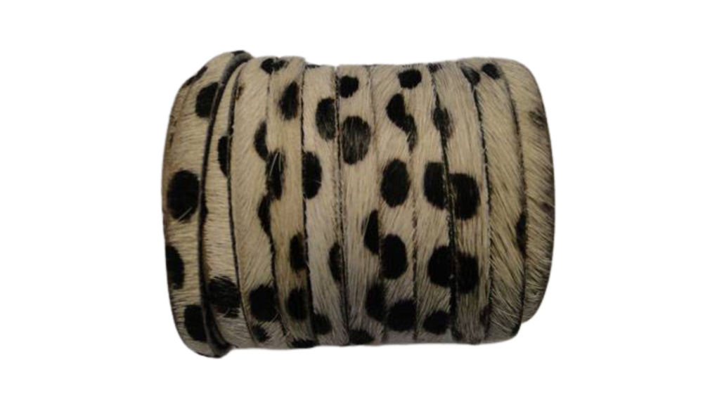 Hair-on leather cords - 20mm - Dalmatian