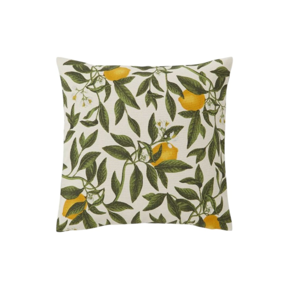 Lemon Printed Cotton Cushion