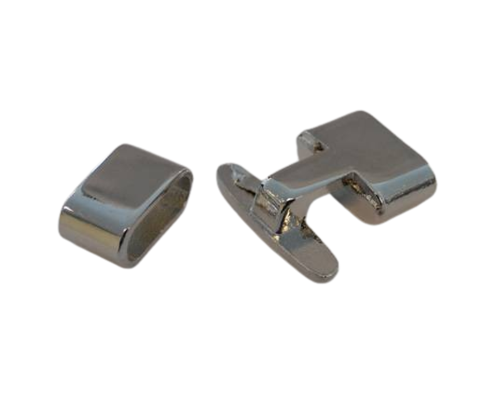 Zamak Open hooks clasps - ZAML12-Steel
