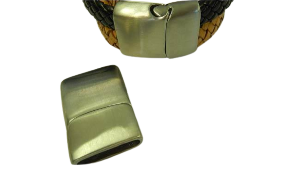 Stainless Steel Magnetic Clasp,Matt Steel,MGST-32-18*5mm