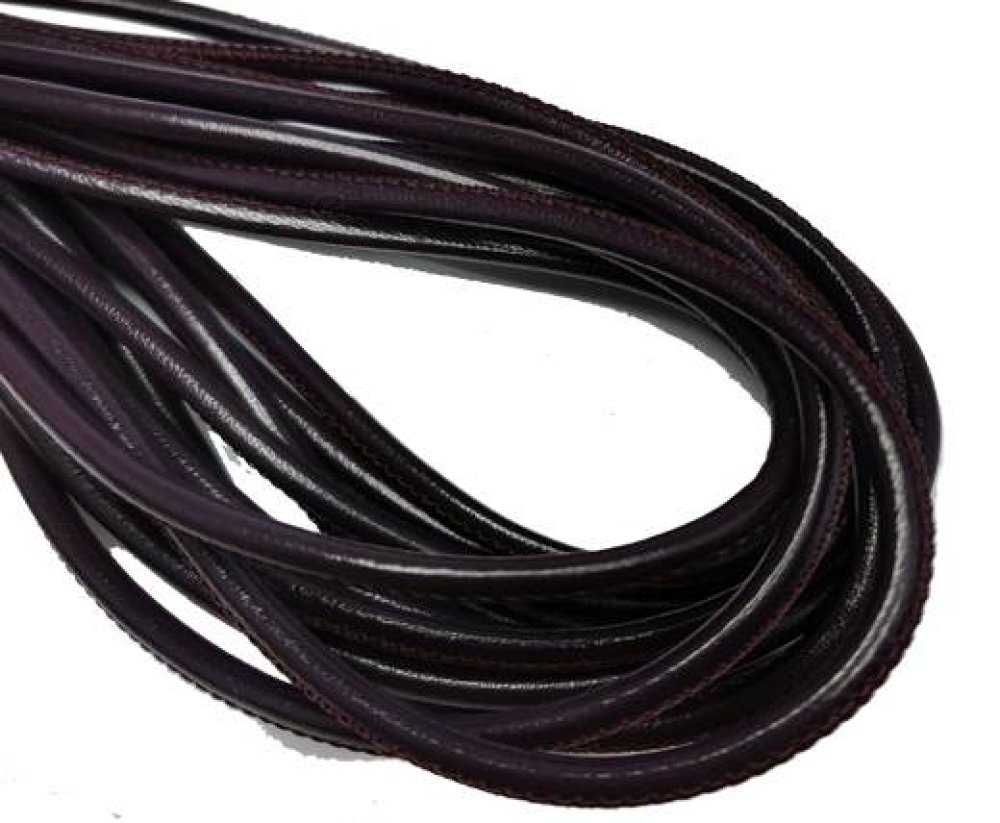 Round Stitched Nappa Leather Cord-4mm-violet 2