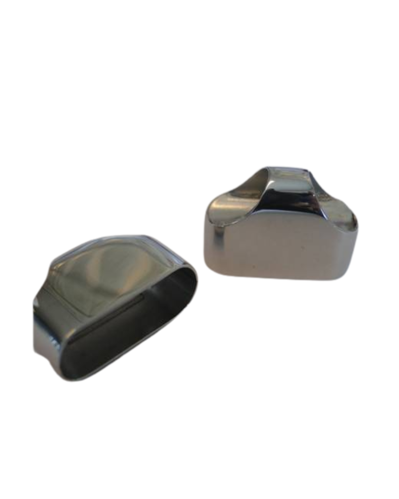 Stainless steel end caps: SSP77 22x7.5mm (Steel)