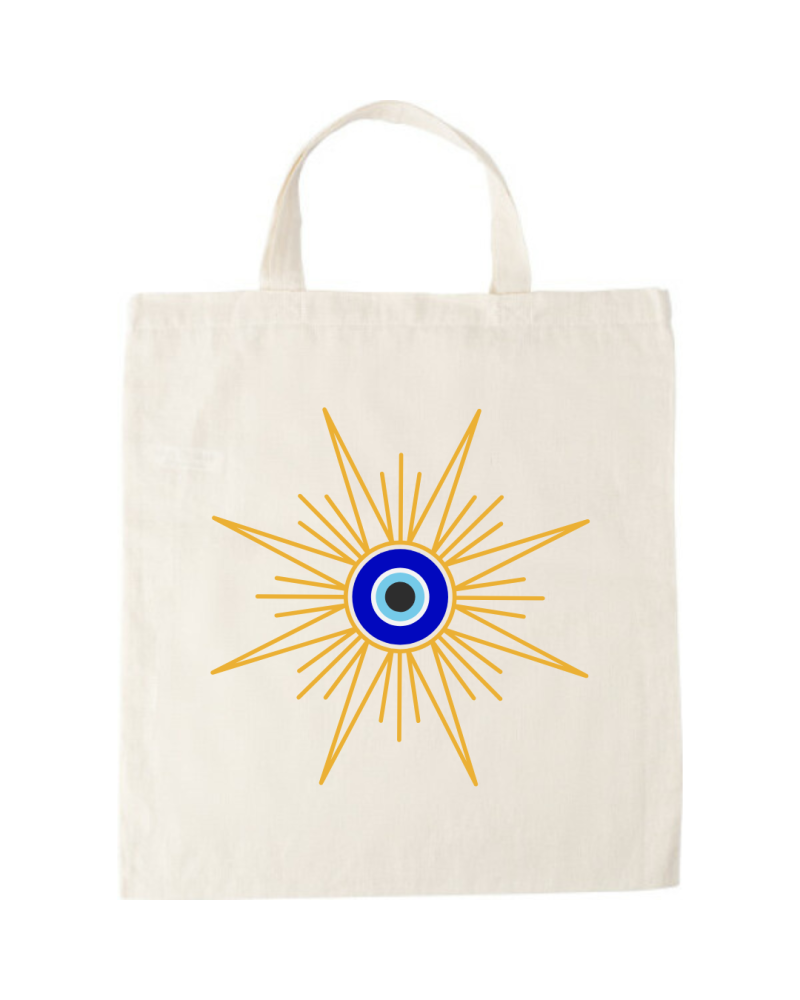 Cotton Tote Bag - Evil Eye