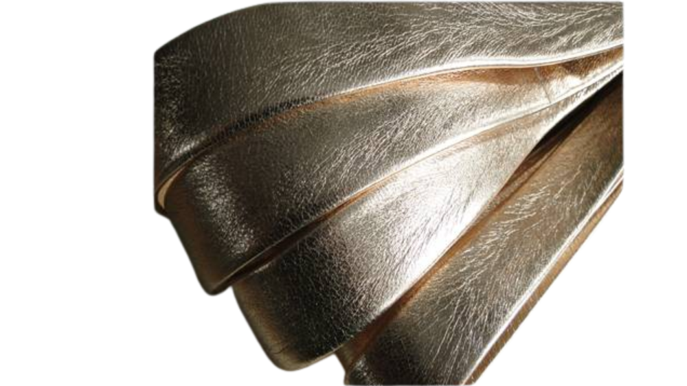 Nappa Leather Flat - Metallic Rose Gold - 20mm