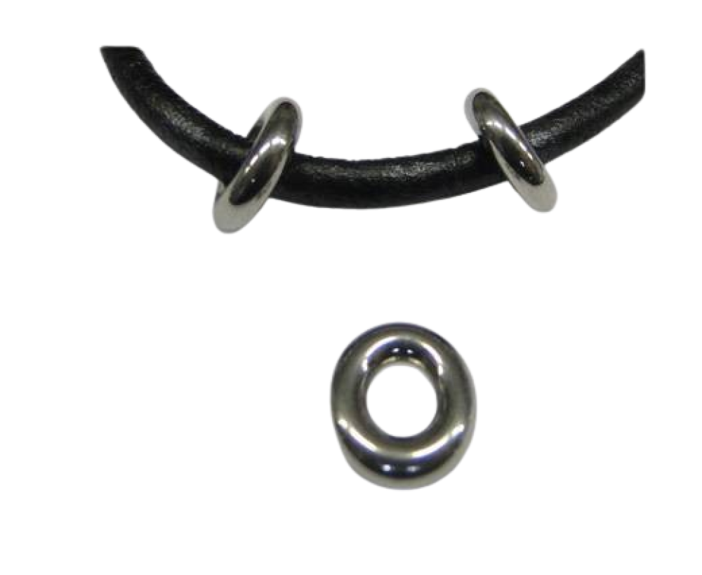 Stainless steel part for round leather: SSP349 5.5mm (Steel)