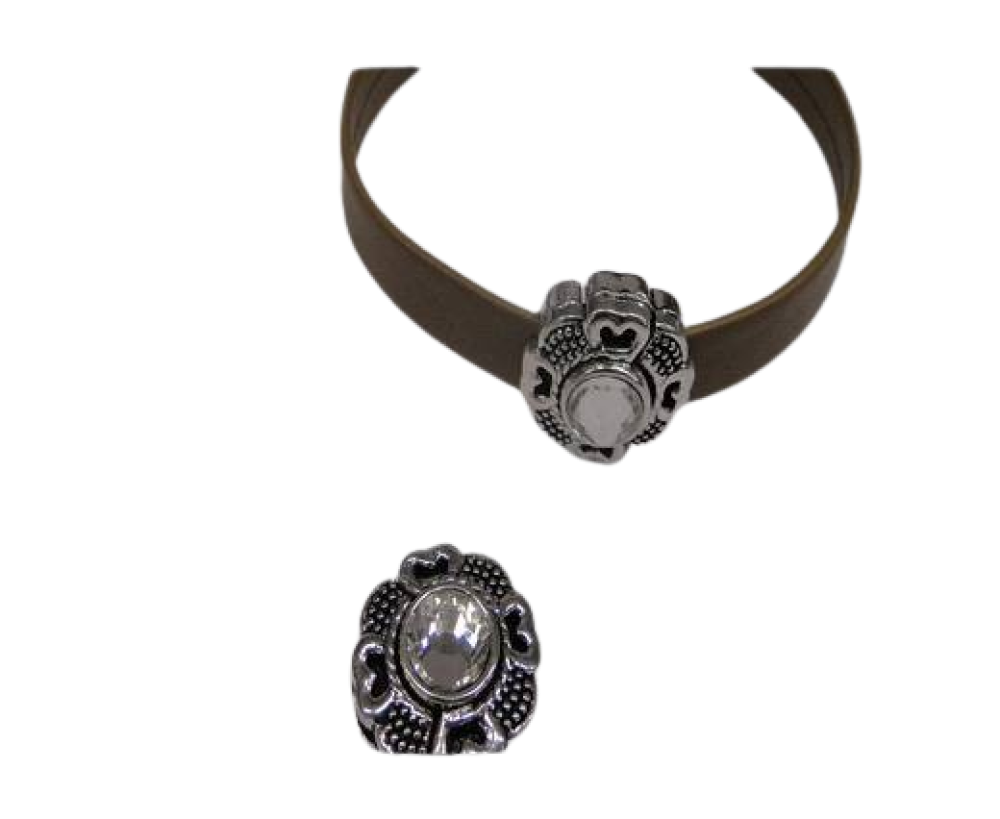 Zamak magnetic clasp: MGL-236 10*2,5mm (Antique Silver)