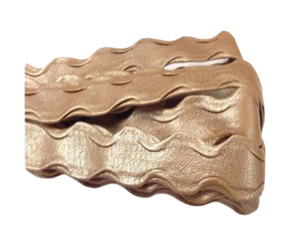 Real Nappa Leather - Wave Style - 20mm-Rose Gold