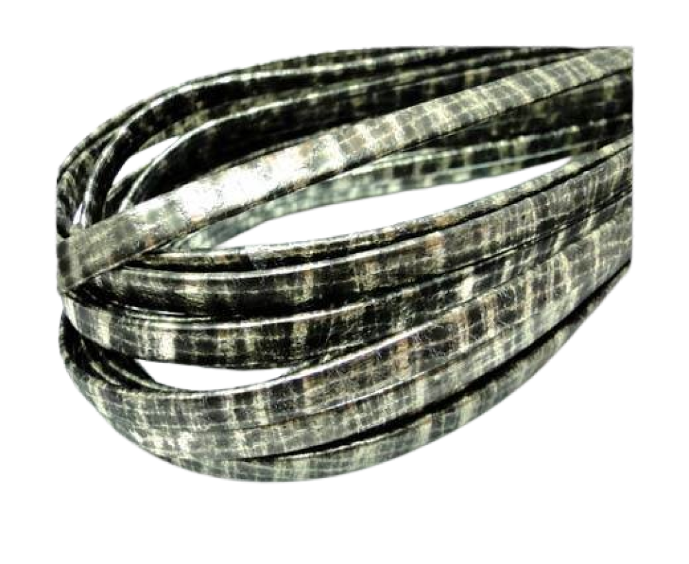 RNL.Flat folden renforced-10mm-Snake patch style gold grey