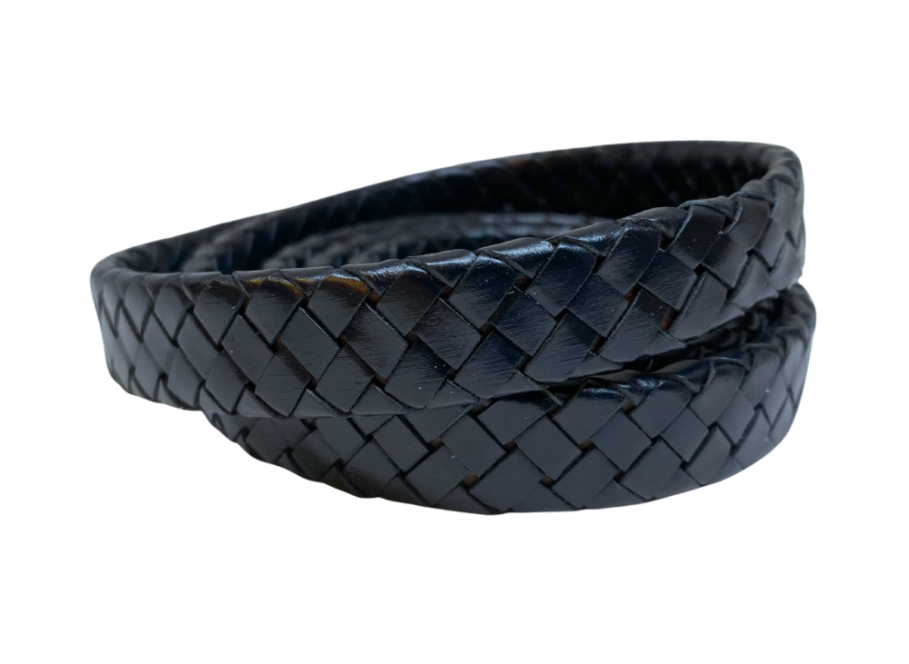 Oval Braided Carpet Style - 15*4.5mm - Vintage Navy Blue