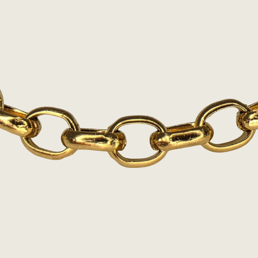 Semicircle Wire Dendritic Pearl Bracelet - Gold - 3mm - Item 995