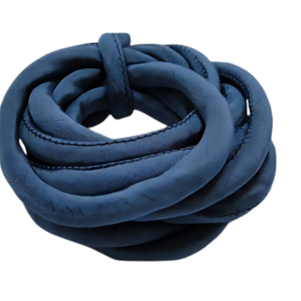 Real silk cords with inserts - 8 mm - Aquamarine