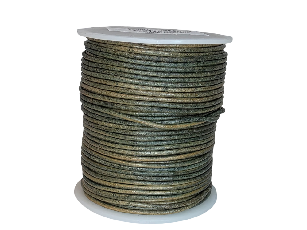 Round Leather Cord -1,5mm- Vintage Tourmaline