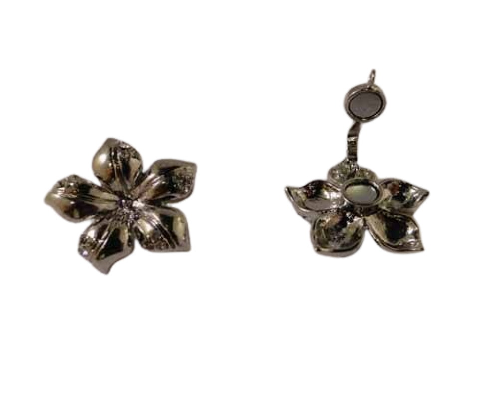 Brass clasp for necklace MG31-Silver