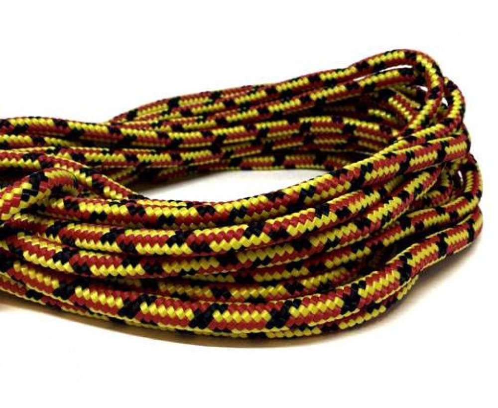 Paracord 8mm - YELLOW BLACK RED