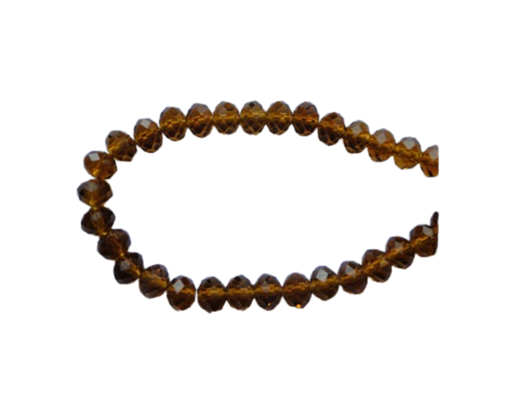 Faceted Glass Beads - 18mm (Mocha)