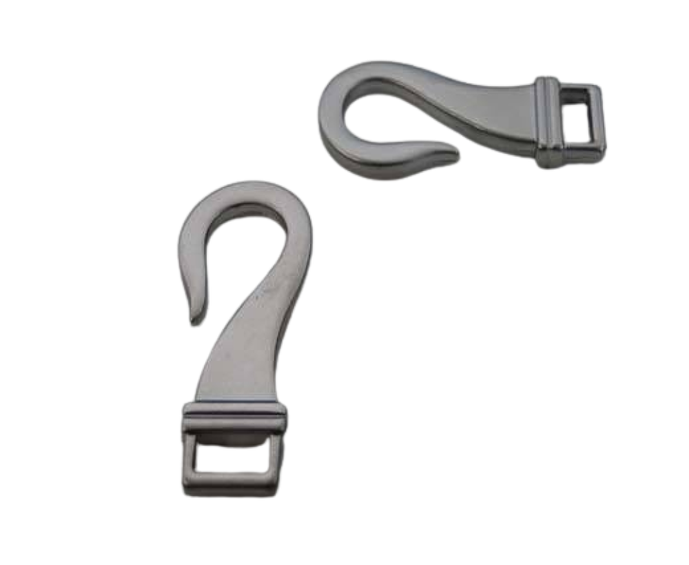 Zamak Hook Clasp MGL-279-7x3mm-Matt Steel