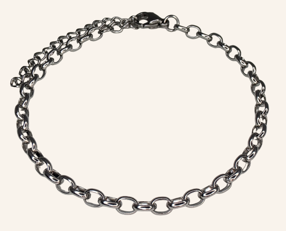 Semicircle Wire Dendritic Pearl Bracelet – Silver - 2mm - Item 995