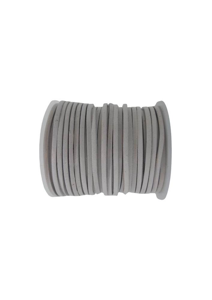 Latigo-2x2MM SQUARE LEATHER - WHITE