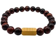 Gemstone Bracelets with Steel Parts