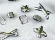 Sliders and beads for flat leather