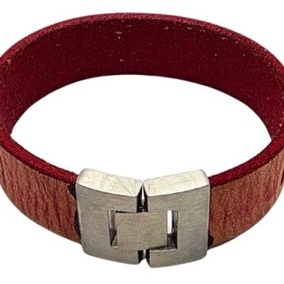 Plain Flat Leather Bracelet - Style 317