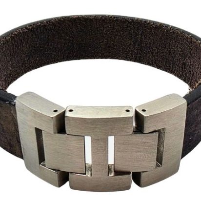 Plain Flat Leather Bracelet - Style 314