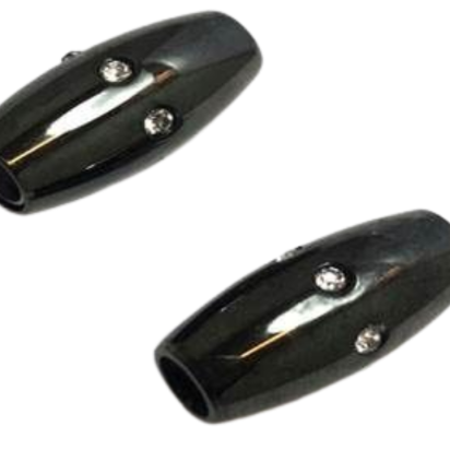 Stainless Steel Magnetic Clasp: MGST-221 4mm (Black)