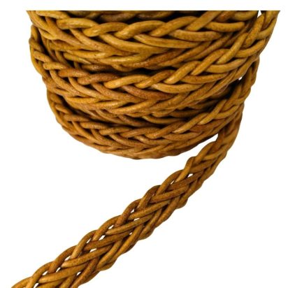 Tuscon Braided Leather Cords - 14x3.5mm - Tan