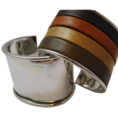 Zamak bracelet blank cuffs: MGL 383 40mm (Steel)