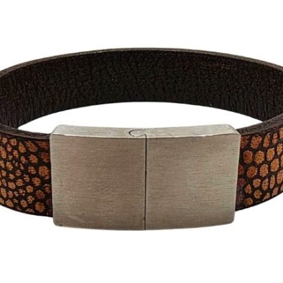 Plain Flat Leather Bracelet - Style 320