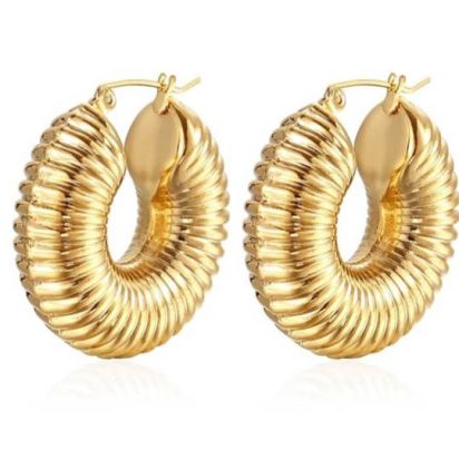 Stainless Steel Earnings - SSEAR7-PVD Gold plated