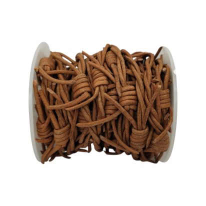 Leather cords - Barbed wire - Dark Natural