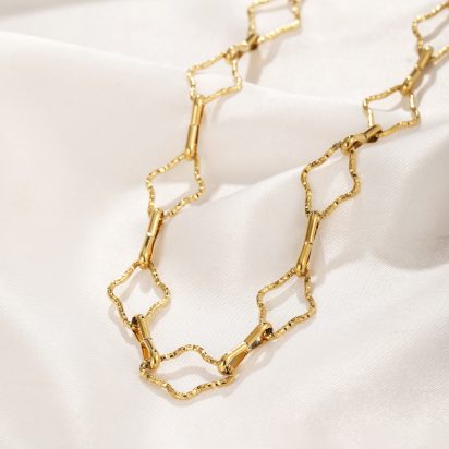 Gold Plated Stainless Steel Necklace - 513